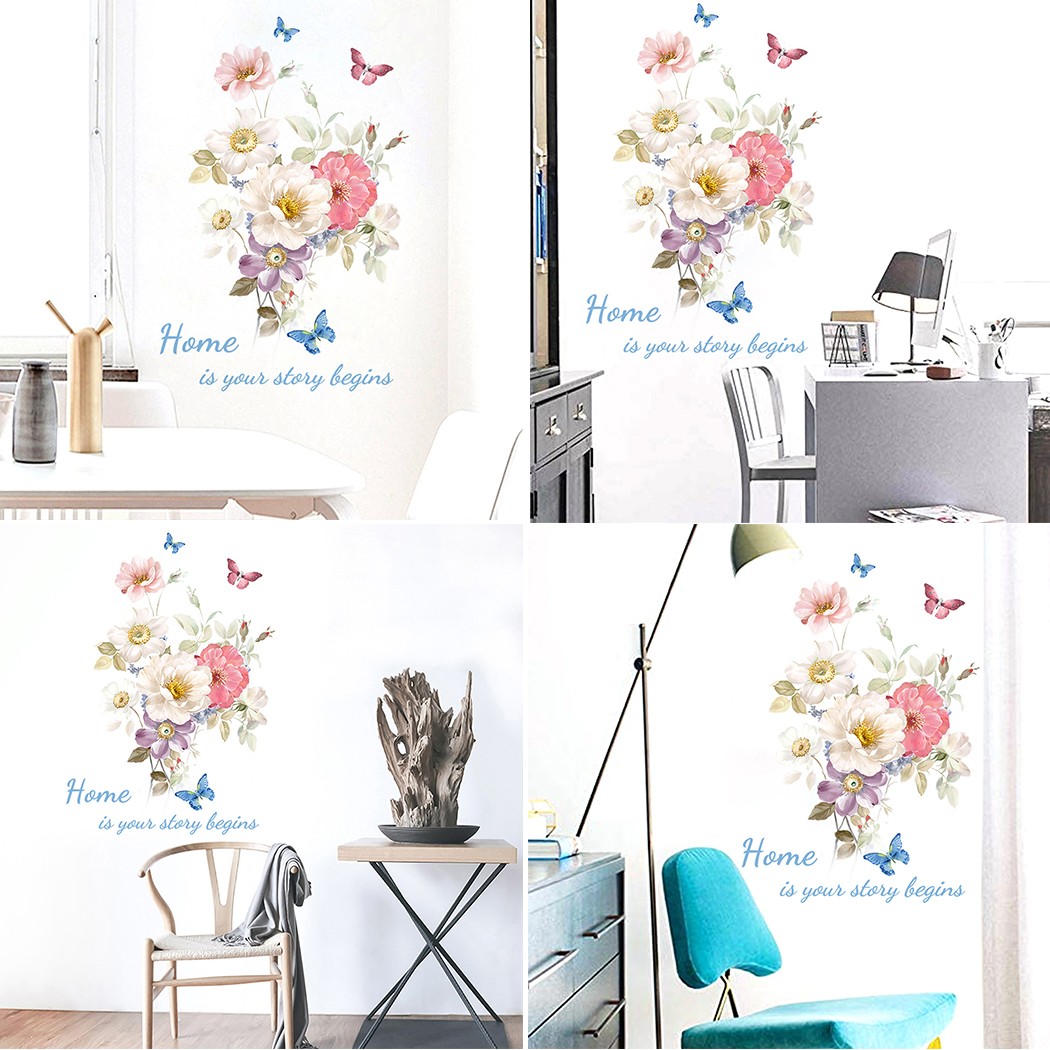 Office Furniture Images - PVC ウォールステッカー ルームベッドルームデカール装飾花家具画像オフィスステッカー供給便利な新品