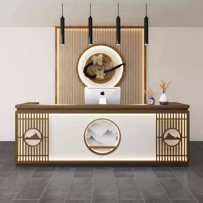 Office Furniture Usa - シンプルでクラシックな受付デスク、シニアスタイルの美容院、アメリカの受付カウンター、高級カスタム受付台、オフィス家具