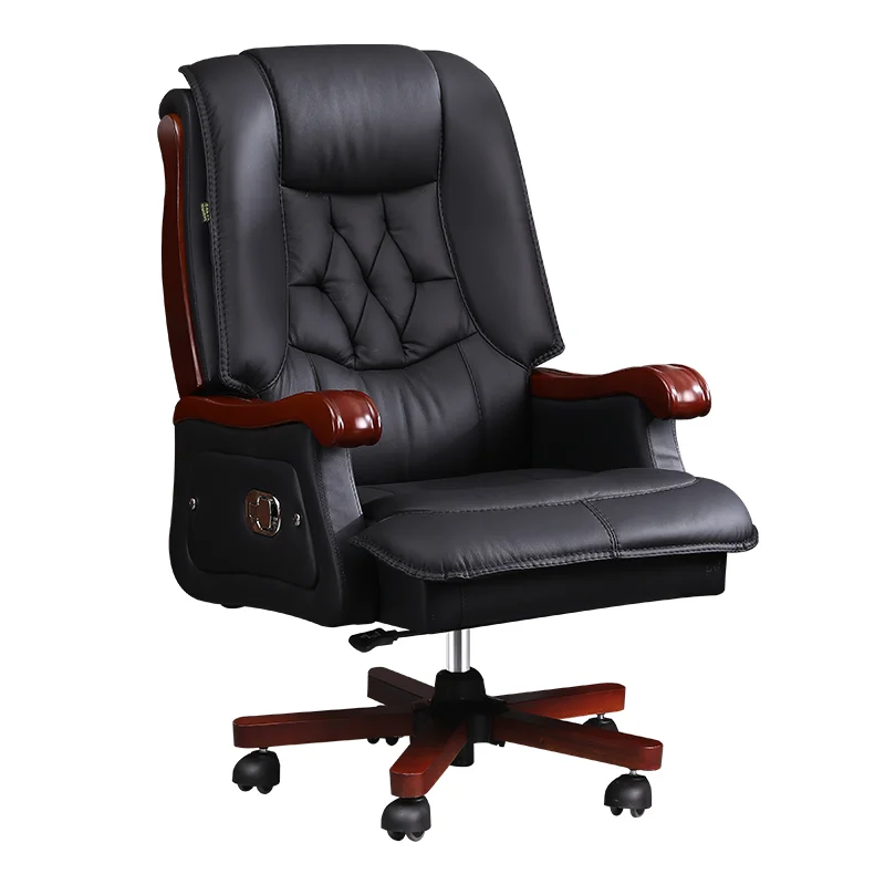 Office Furniture First - 革製椅子第一層牛革大型ビジネスリクライニングオフィスチェア無垢材マッサージチェイスデビュローラウンジ家具