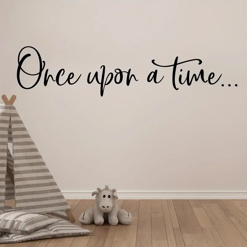 Office Furniture Usa - 1枚入り「ワンス・アポン・ア・タイム」ウォールステッカー 寝室、リビングルーム、オフィスの背景、家の装飾用ウォールデカール