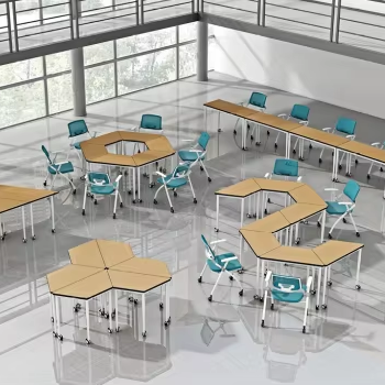 Office Furniture Usa - アメリカンモダン教室デスクと椅子セット学校家具学生デスクと椅子オフィス高さ調節可能な折りたたみテーブル