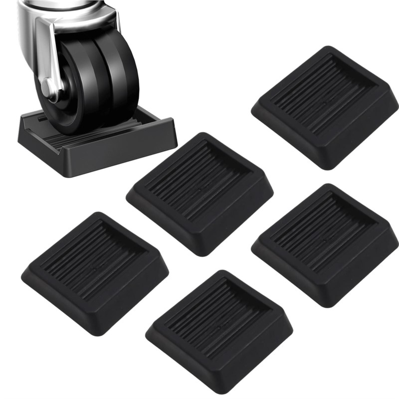 Office Furniture Group - 4 ピース/セットオフィスチェアホイールストッパー家具キャスターカップ堅木床プロテクター防振パッドローラーフィート滑り止めマット