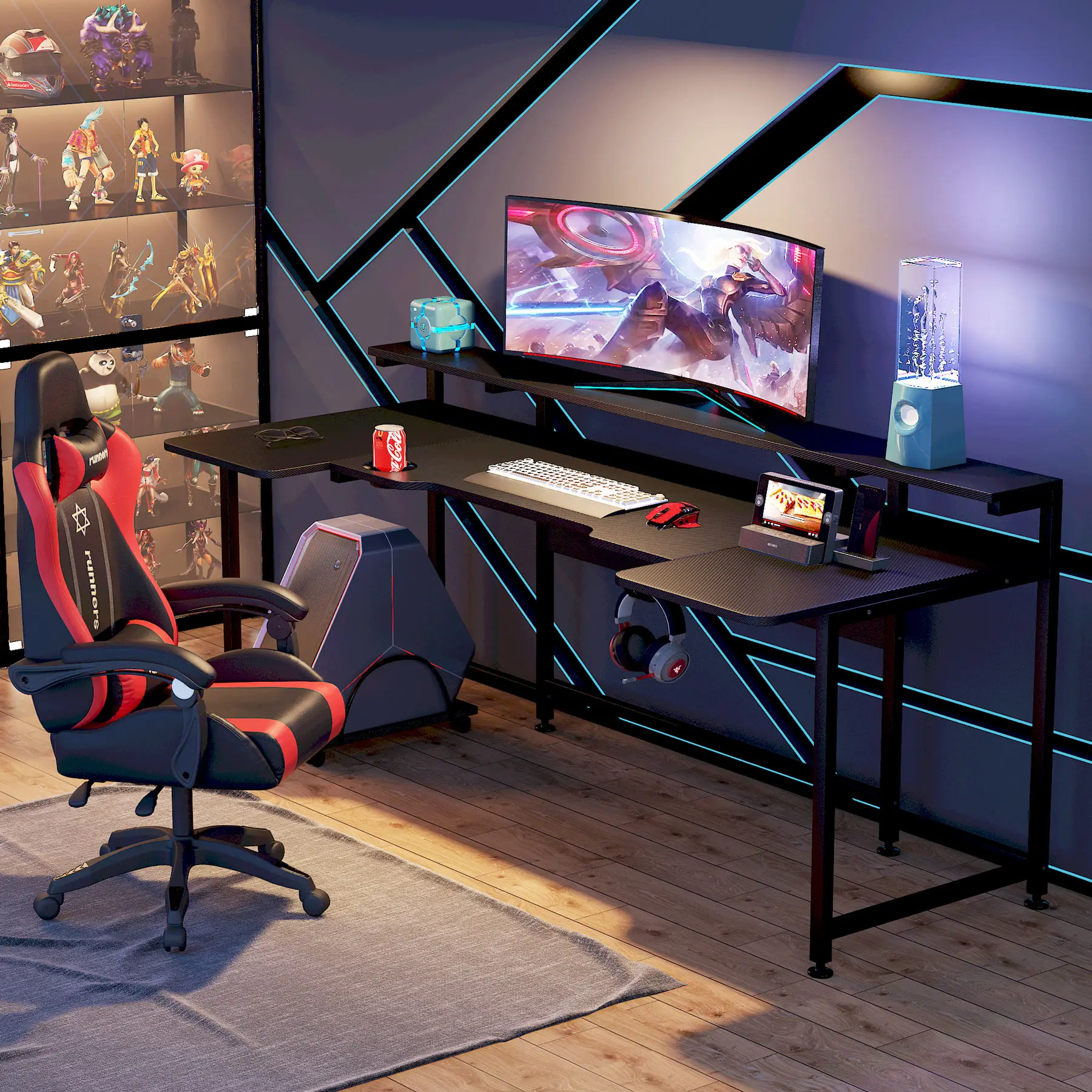 Office Furniture Usa - アメリカ倉庫在庫、迅速発送、U字型コンピューターデスク、ゲーミングテーブル、ゲーミングデスクトップテーブル