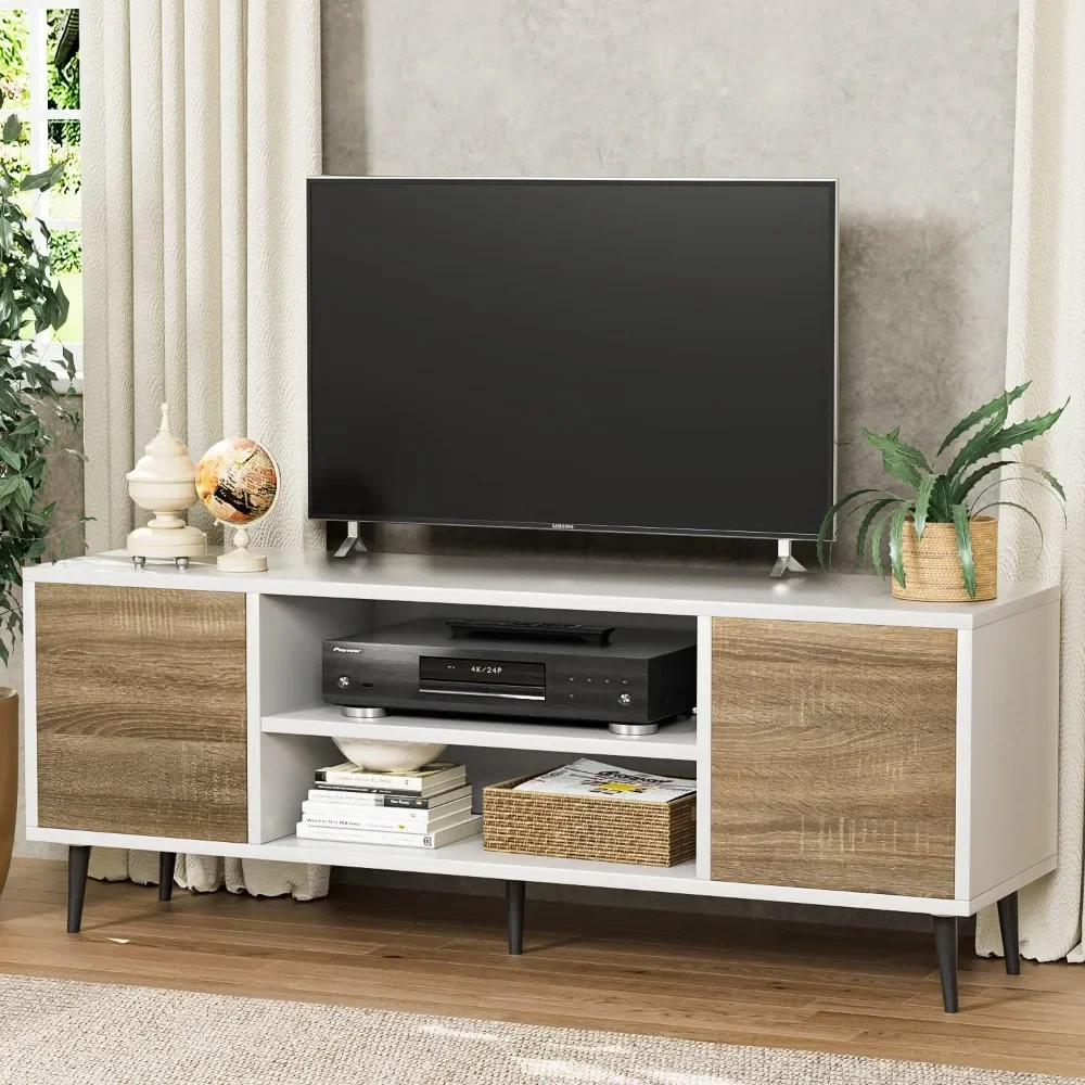 Office Furniture Center - l テレビスタンド リビングルーム家具 エンターテイメントセンター 2つの収納キャビネット付き テレビスタンド