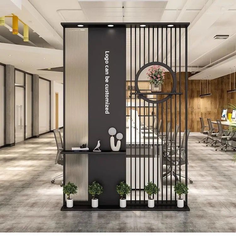 オフィス会社 スクリーンガラスパーティション ロゴ背景壁 エ - Office Furniture Images のレビューと価格