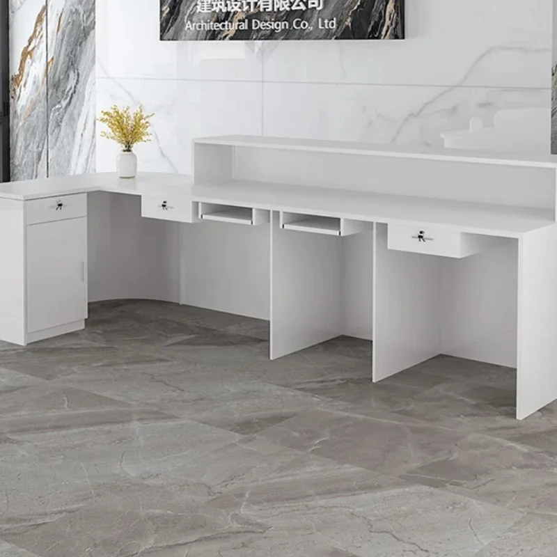高級収納付き受付デスク シニア向けカスタムビューティーデコレ - Office Furniture Usa のレビューと価格