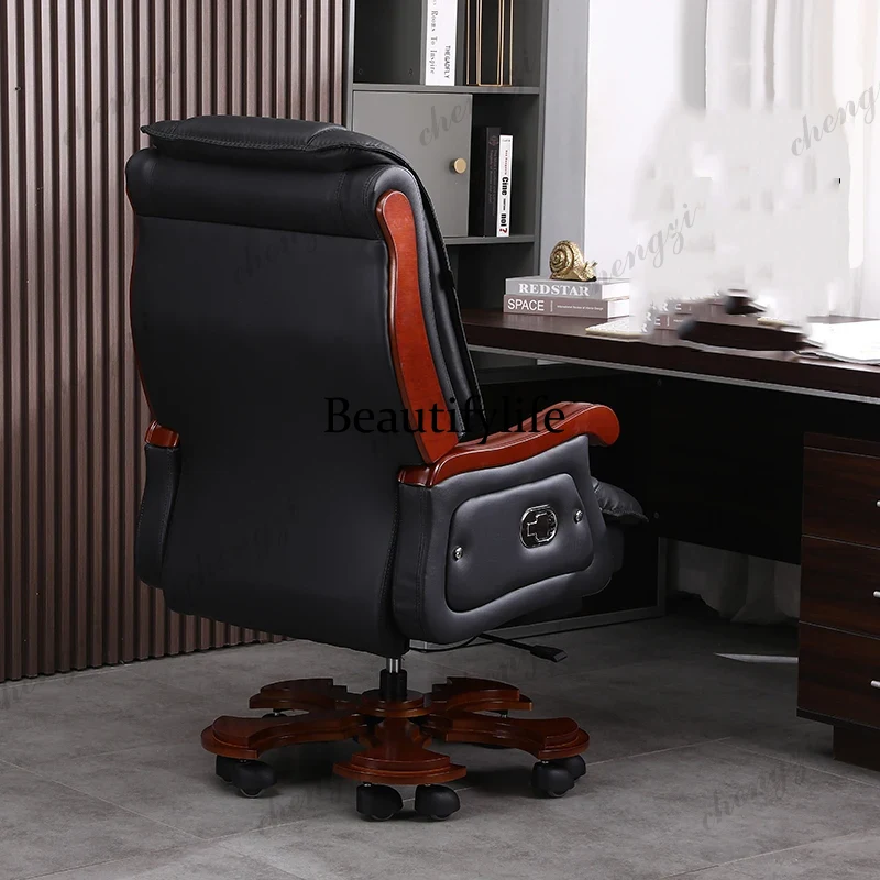 革製の椅子第一層牛革大型ビジネスリクライニングオフィスチェア - Office Furniture First のレビューと価格