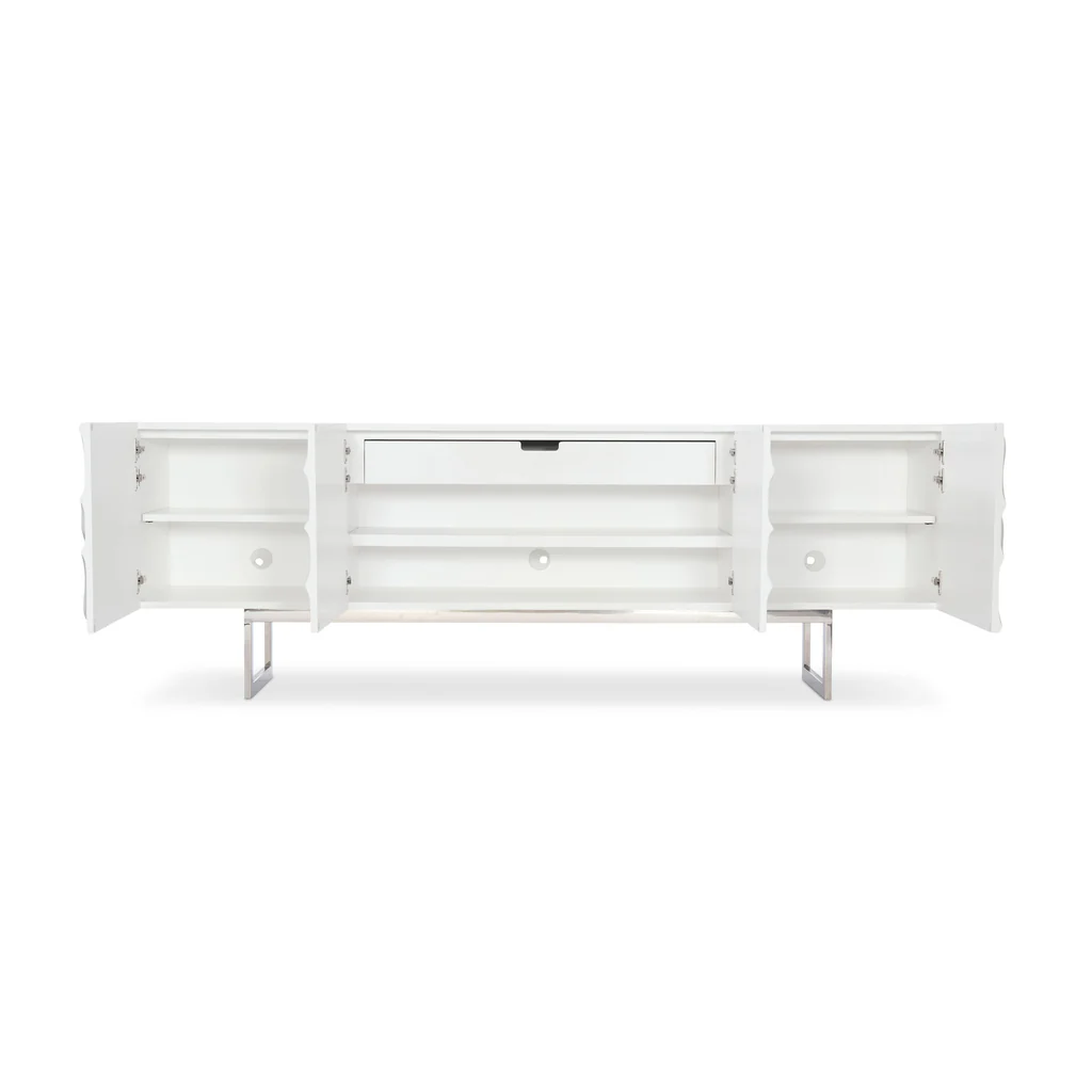 モダンなリビングルーム家具、白いバラのエンボス加工収納キャビ - Office Furniture Credenza のレビューと価格