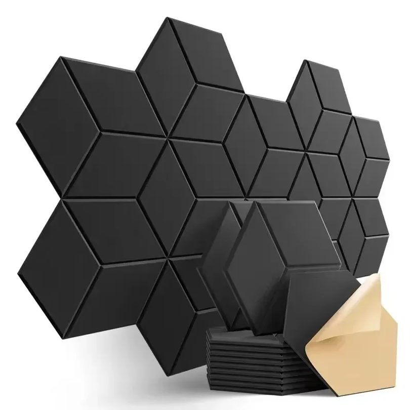 12 個の自己粘着六角形遮音フォームパネルホームスタジオオフ - Office Furniture Group のレビューと価格