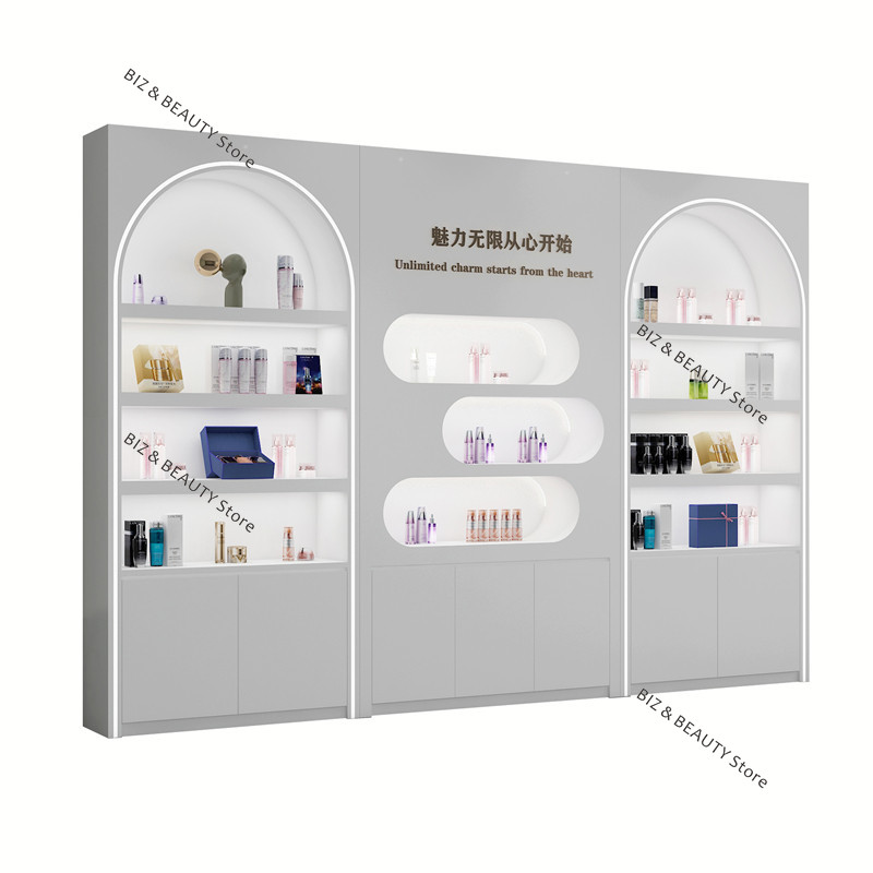カスタムハイグロスラッカー化粧品ディスプレイキャビネット - - Office Furniture Images のレビューと価格