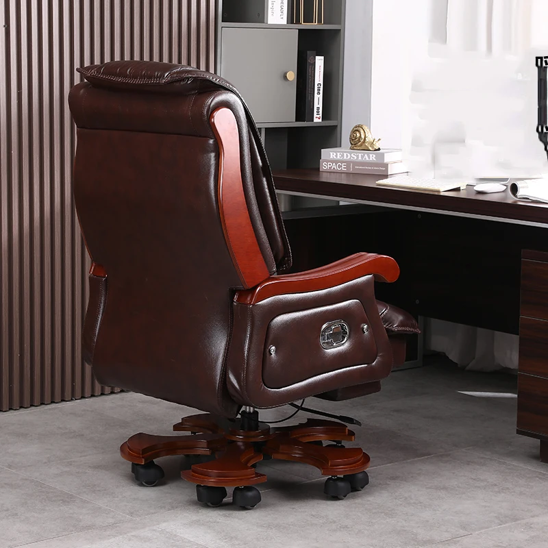 革椅子第一層牛革大規模なビジネスリクライニングオフィスチェア - Office Furniture First のレビューと価格