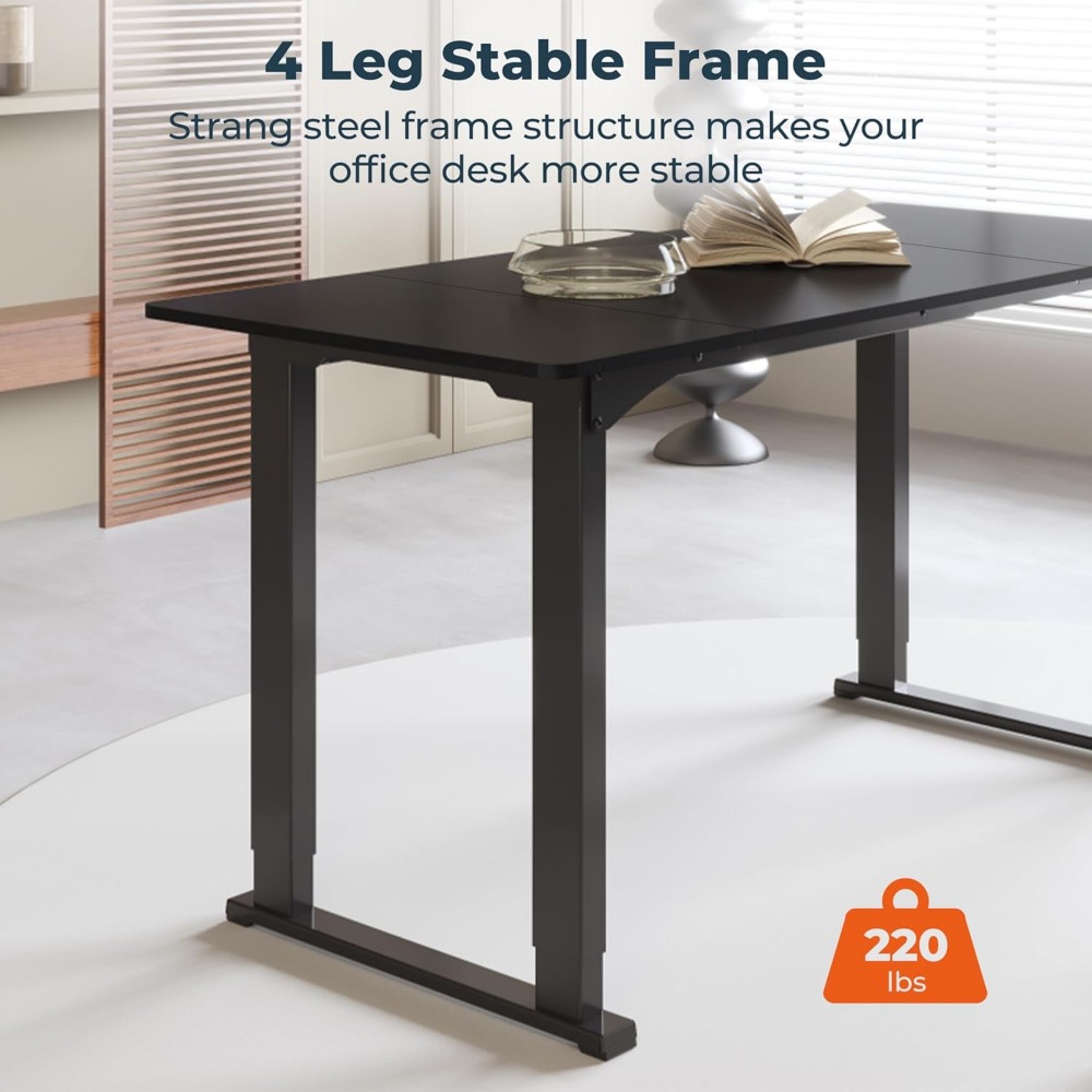米国発送 4脚スタンディングデスク 大型 79x31インチ  - Office Furniture Usa のレビューと価格