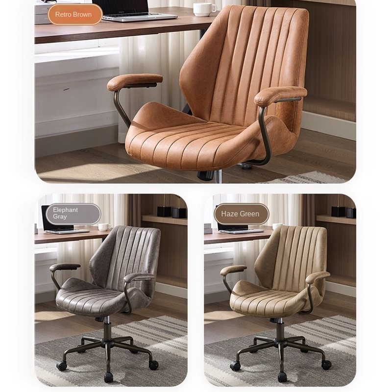アメリカンスエードオフィスチェア、スチール製の脚、高さ調節可 - Office Furniture Usa のレビューと価格