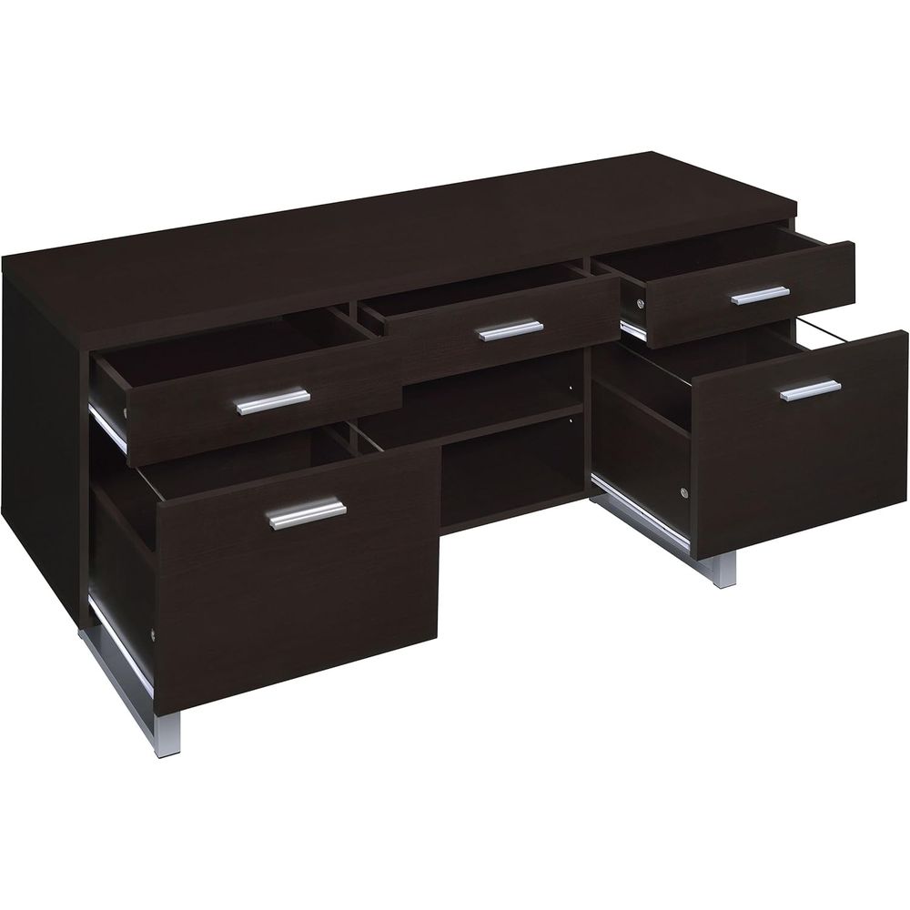 現代的なホームオフィス家具 - 5段引き出し付きクレデンザ、 - Office Furniture Credenza のレビューと価格
