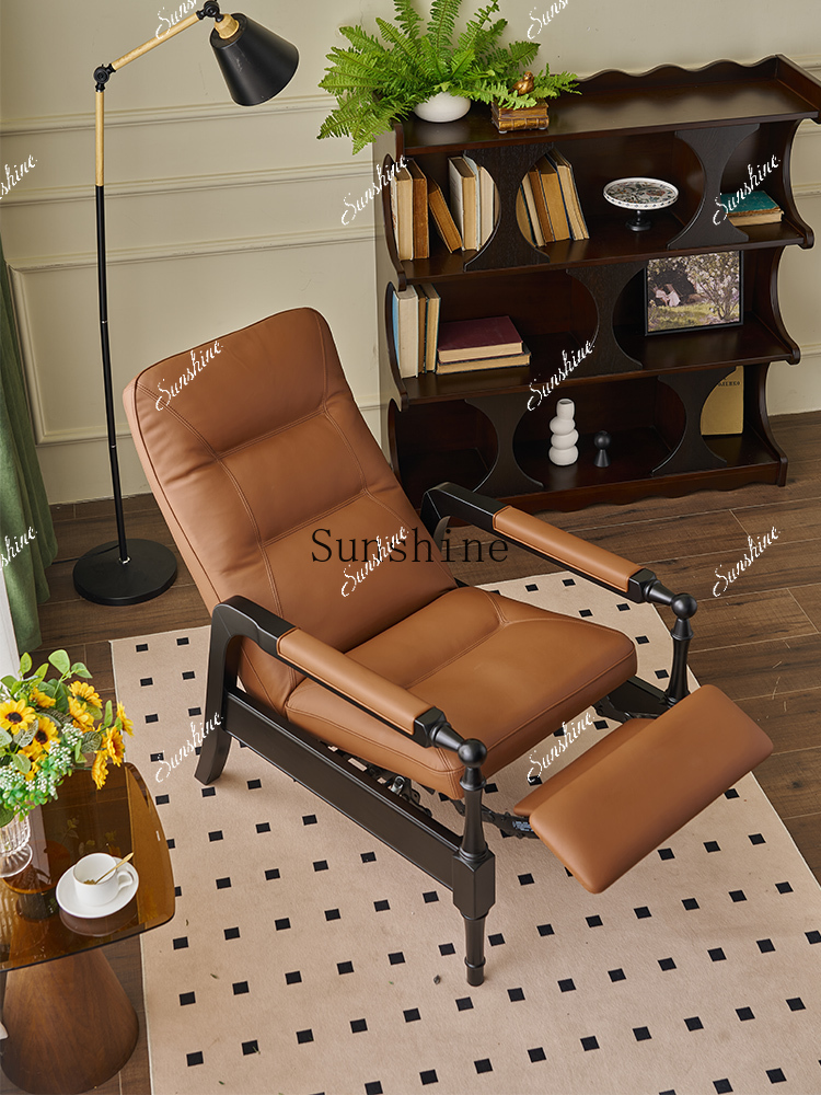 無垢材オフィス多機能ソファ/第一層牛革折りたたみリクライニン - Office Furniture First のレビューと価格