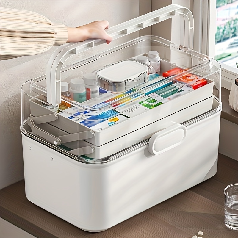大容量透明蓋付き薬収納ボックス/ディスペンサーボックス -  - Office Storage Cabinet のレビューと価格