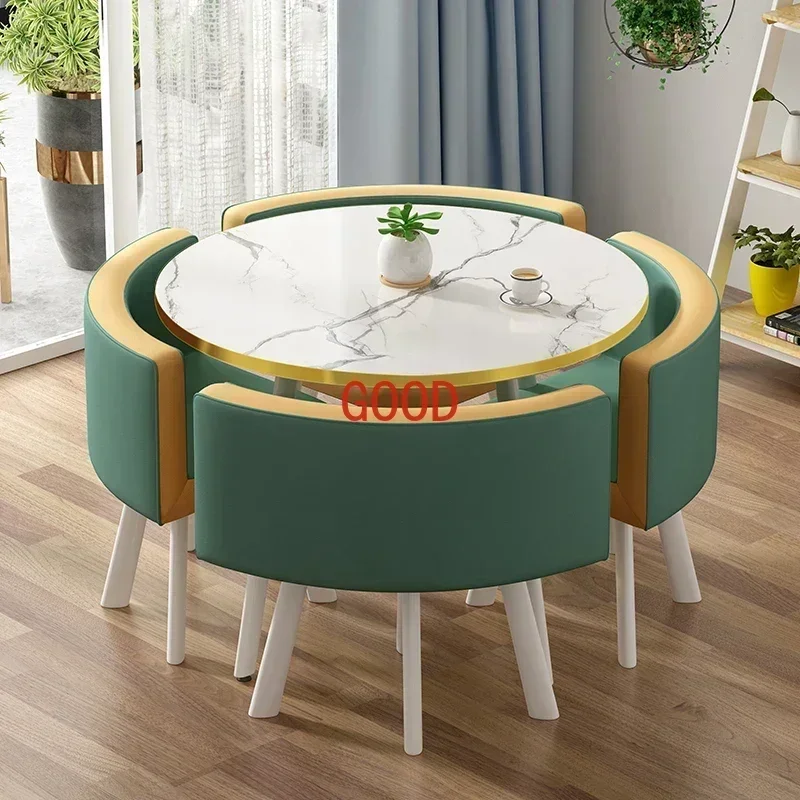 TAO ポーカーマーブルダイニングテーブルセット 4 椅子セ - Office Furniture Center のレビューと価格