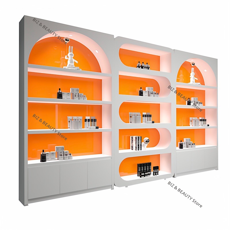 カスタムハイグロスラッカー化粧品ディスプレイキャビネット - - Office Furniture Images のレビューと価格